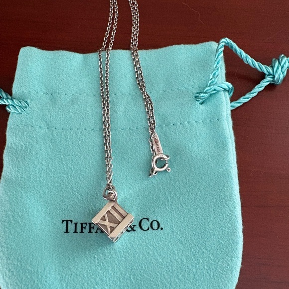 Tiffany & Co. Atlas Cube Necklace - Silver - Picture 1 of 9